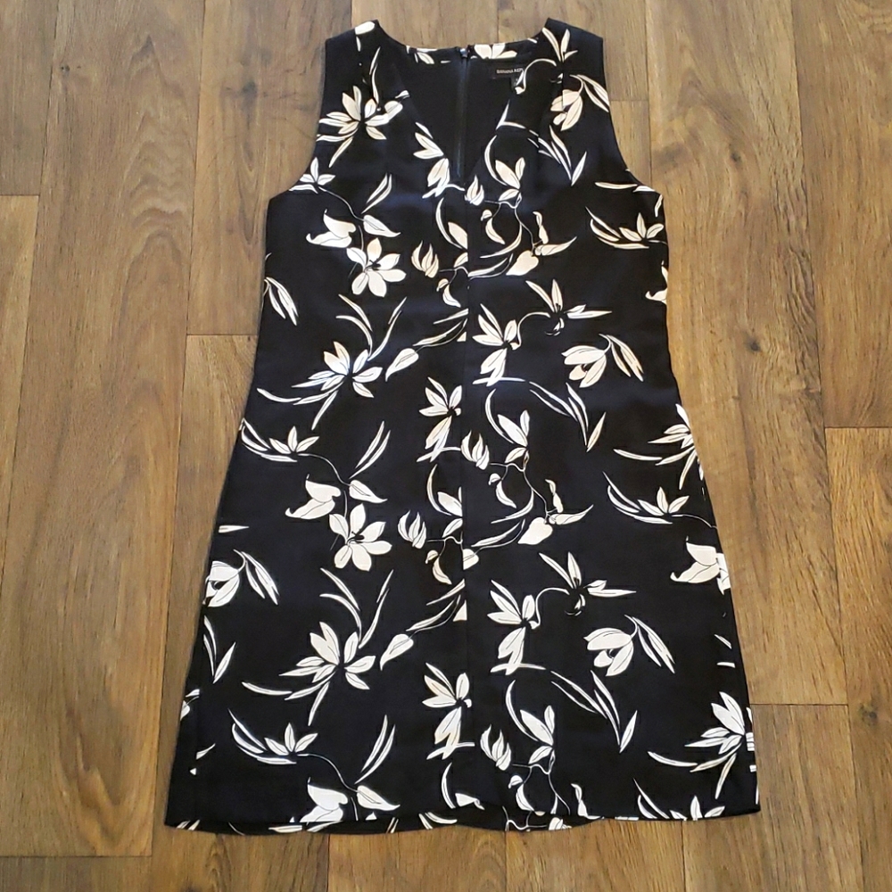 BANANA REPUBLIC Black and White Flowered Dress